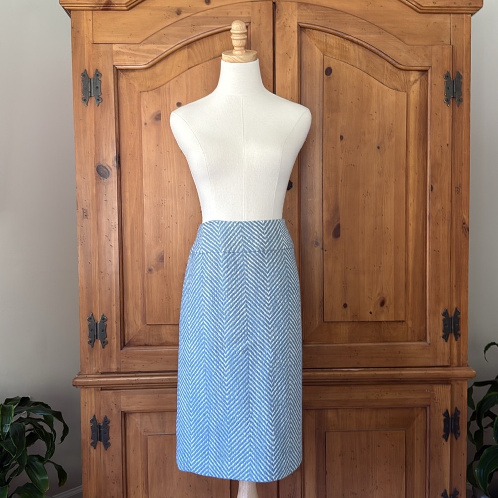 Talbots blue wool skirt